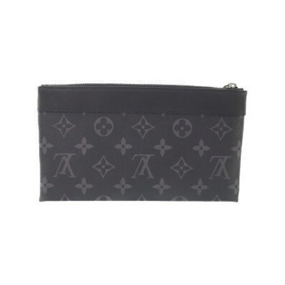 Louis Vuitton Monogram Eclipse Black Discovery Pochette PM Clutch Pouch - Picture 2 of 8